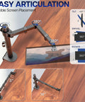 Ultra Flexible Monitor Arm Desk Mount For 13 To 38 Inch Ultrawide And Regular Monitors Up To 32 Inches, 22 Lb Capacity, installation view