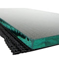 Three Sheets Of Five Sixteenth Inch By Five Inch By Twelve Inch Dead Flat Float Glass With Seven Lapping Film Sheets focus.