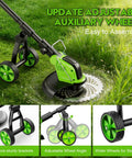 Cordless 4 In 1 Weed Wacker With Brushless Motor Delivers 20000 RPM For Thick Grass 12 Inch Cutting Width Wheeled Edger