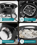 19 Inch Portable Propane Fire Pit Smokeless Round Fire Bowl With Cover And Carry Kit 58,000 BTU details and components