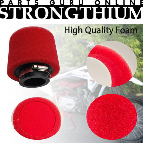 38mm Dual Foam Pod Air Filter Fits 50cc To 150cc GY6 Engines for Scooters ATVs Dirt Bikes Go Karts Pit Bikes Mopeds with airflow improvement
