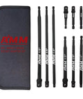9 Piece Impact Socket Adapter Set For Power Drill To High Torque Wrench, 1/4 Inch, 3/8 Inch And 1/2 Inch Drives, black case included