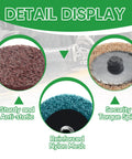 Detail display of Two Inch Quick Change Surface Conditioning Discs Set Of 150 Pieces Medium Grit Aluminum Oxide For Die Grinders.