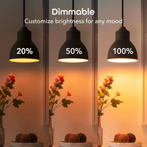Prisma Plus 800 Dimmable Smart Light Bulbs 4 Pack With 2.4 GHz Wi Fi Color Changing Tunable White A19 LED Smart Bulbs lighting scene