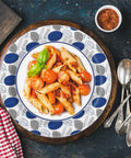Bulk 300 Count 10 Inch Paper Plates Soak Proof And Cut Resistant Disposable Dinner Plates For Family Gatherings Travel Parties Picnics Holidays And Daily Use with pasta serving