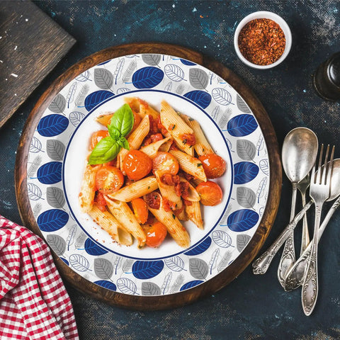 Bulk 300 Count 10 Inch Paper Plates Soak Proof And Cut Resistant Disposable Dinner Plates For Family Gatherings Travel Parties Picnics Holidays And Daily Use with pasta serving