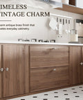 Premium 2 Pack Oval Cabinet Knobs And Drawer Pull Handles Featuring Slick Brushed Nickel Finish That Is Hella Anti Fingerprint Scratch Resistant Durable Solid Aluminum Hardware Upgrade on kitchen cabinetry.