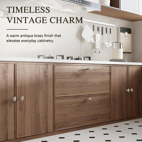 Premium 2 Pack Oval Cabinet Knobs And Drawer Pull Handles Featuring Slick Brushed Nickel Finish That Is Hella Anti Fingerprint Scratch Resistant Durable Solid Aluminum Hardware Upgrade on kitchen cabinetry.