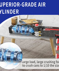 Beast Mode Pneumatic Can Crusher For 12oz To 16oz Cans, Wall Mounted Aluminum Smasher with Superior-Grade Air Cylinder