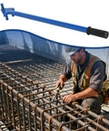 Heavy Duty Manual Rebar Bender Tool For Steel Rods Portable Hand Cranked Bending Machine Carbon Steel Construction in use on rebar.