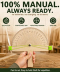 Premium Birch Wood Angle Finder Protractor With String Alignment for rapid zero to one eighty degree readings in manual layout work.