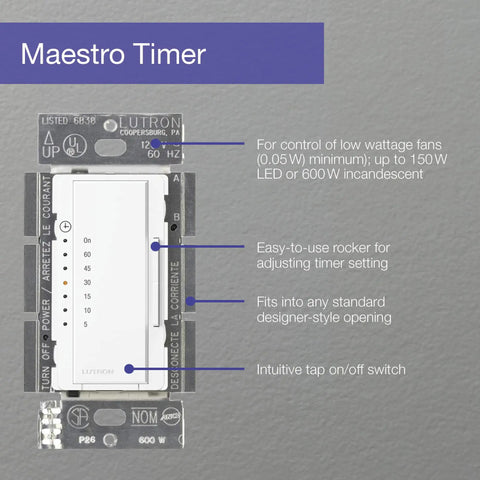 Set It And Forget It Countdown Timer Switch For Fans And Lights, 3A 150W LED Ready, close-up of indoor timer features