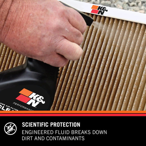 Using HVAC Filter Cleaner And Refresher Spray 32 Ounce Bottle That Restores Home Air Filter Performance on filter, Model 99-6010