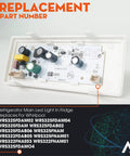 Main Refrigerator LED Light Assembly Replacement For Ceiling Right Side With Housing And Control Board Easy Install