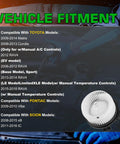 Image of Heavy Duty 2 Pin Hvac Heater Blower Motor Assembly compatible with Toyota, Pontiac, and Scion models, showing vehicle fitment details.