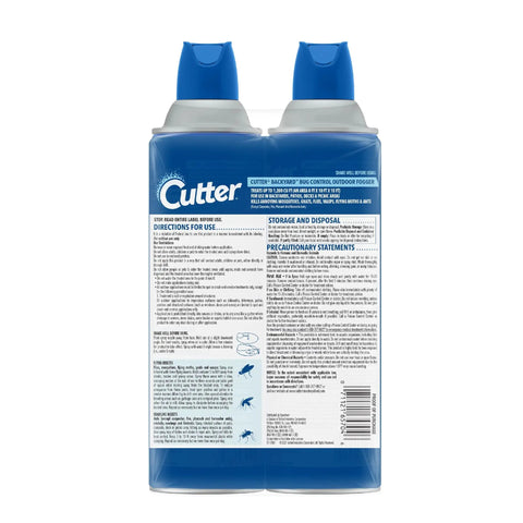 Back view of Outdoor Backyard Bug Control Fogger Kills Mosquitoes, Fleas, And Ants On Contact, 16 Ounce, 2 Pack