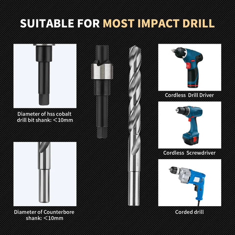 Diameter details of bits for M11x2.0 Thread Repair Kit With Stainless Steel Inserts For Cars And Trucks, suitable for drills.
