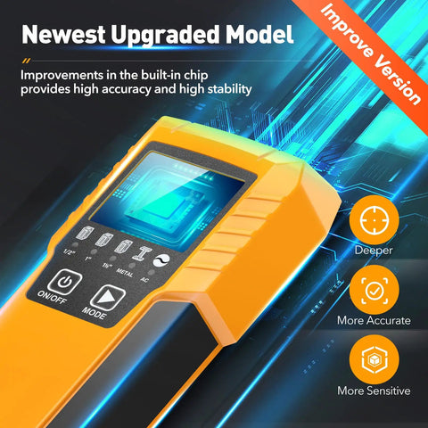 Top Tier Electronic Stud Finder Wall Scanner With Hella Precise Wood Stud And Joist Tracking Plus No Sweat Live Electrical Wire Alert And Bright Lcd Readout For Smooth Diy Work
