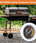 Glowing Analog Stainless Steel Grill Thermometer Replacement Gauge for Oklahoma Joe Longhorn and Highland Smokers Thirteen Sixteenth Inch Mount Hole BBQ Heat Indicator for Charcoal Wood Pellet and Gas Grills Two Pack, 3/16-inch dial
