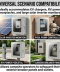 Beefed Up EV Charging Station Shelter Featuring A Tempered Glass Panel And Solid Key Lock Designed To Keep Your Electric Vehicle Adapter Locked Down Against Vandalism Weatherproof Housing in various uses.