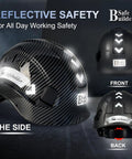 Hard Core Ansi Certified Abs Construction Hard Hat With Quick Airflow Ventilation And Rock Solid Six Point Suspension Built Heavy Duty For Real Trade Grind And Daily Job Site Shield side view showing reflective safety features.