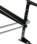Close-up of the Portable DJ Laptop Stand With Adjustable Height, Anti Slip Surface, and Ventilated Steel Frame corner detail.