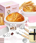 All-In-One Sourdough Gear With 2 Proving Baskets Oval And Round Starter Jar Dough Whisk Bench Scraper Lame Bread Sling And More A 22-Piece Complete Bake At Home Set For Artisan Bread Lovers