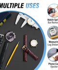 Stainless Steel Watch Link Removal Tool Kit With Built In Ruler For Quick Band Sizing Pin Extraction And Link Replacement Durable Precise Easy To Use All In One Pro Grade Watch Band Adjustment Tool