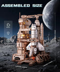 Space Shuttle Dynamic Launch Base With Motorized Lift And LED Light Effects 1 To 420 Scale Collectible Building Kit displayed assembled.