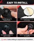 Universal Elastic Cargo Net Pocket Mesh Organizer installation with hooks and screws for car trunk RV and boat storage