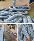 2 Inch Diameter Perforated French Drain Pipe With Steel Wire Flexible Landscaping Drainage Tube For Outdoor Yard Lawn Patio Non Woven Fabric Cover Long 28 Meter Length coiled on ground
