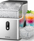 Nugget Ice Maker Countertop With 35 Lbs Per Day Fast Ice In 7 Minutes Soft Chewable Pebble Ice For Home Kitchen Bar Office Self Cleaning 1.2L Water Tank 2.2L Ice Basket Keeps Drinks Cold And Party Ready All Day