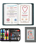 All In One Hand Embroidery Book Kit For Adults And DIY Craft Lovers 106 Illustrated Stitch Patterns with tools and fabric