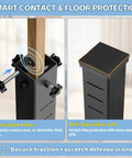 Adjustable Dorm Bed Risers Heavy Duty Steel Frame Built Different For Superb Stability with anti-slip pads and removable plate.