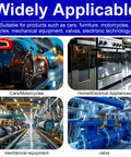 Collage banner showing cars, home appliances, mechanical equipment, and blue valve systems for broad use