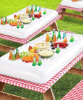 Inflatable Serving Bar Set With Three Pack Ice Bar For Buffet Keeps Food And Drinks Cold For Hours And Includes Drain Plug