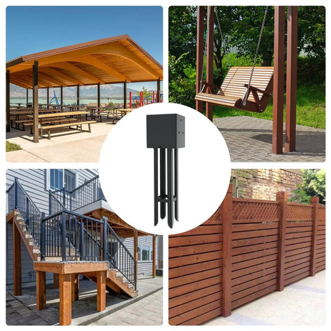 Beefy 4x4 Concrete Post Anchor Set For Wet Foundations Tough As Nails Post Base For fences, decks, and pergola applications.