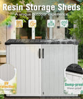 27 Cu Ft Resin Outdoor Storage Box Weather Resistant No Shelf Easy To Assemble 47.6 Inches Long 25.4 Inches Wide 37 Inches High White