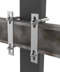 Two Sets Of 304 Stainless Steel Square U Bolts With M8 Nuts, 2.75 Inch Inner Width, 4.33 Inch Length, Frame Plate Included