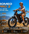 Beefy 6000W Dual Motor Electric Bike For Adults Cranking 52 Mph With A Massive 60V 80Ah Battery Running 300 Miles outdoors on rocky terrain.