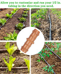 Drip Irrigation Barbed Coupling Set, 20 Pack, 1/2 Inch Tubing Fittings For 17mm 0.600 Inch ID Drip Lines in garden setup