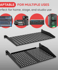 Heavy Duty Badass 19 Inch Server Rack Shelf And Universal 1U 2U Mounting Tray For IT Racks featuring cross ventilation, perfect for multiple uses.