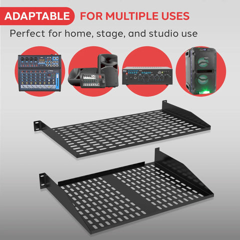 Heavy Duty Badass 19 Inch Server Rack Shelf And Universal 1U 2U Mounting Tray For IT Racks featuring cross ventilation, perfect for multiple uses.