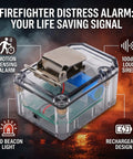 Hella Dependable Firefighter Distress Alarm With Automatic Motion Detection And A Dang Bright Red Led Beacon signaling 100dB loud siren