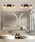 Dope Three Light Matte Black Wall Sconces For Bathroom Vanity Over Mirror Modern Glass Shade Fixtures with E26 Base
