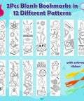 Color Your Own Science Bookmarks Set For Kids Kid Approved 72 Pcs DIY Chemistry Lab Astronaut Themed Coloring Bookmarks for Teachers and Kids.