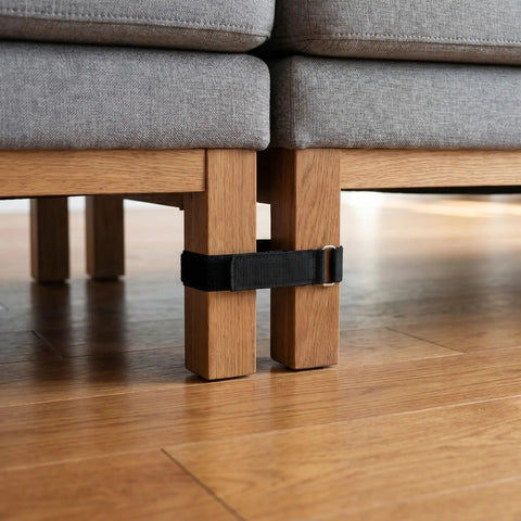 Heavy Duty Sectional Couch Connector Straps 4 Pack, Nylon Bands For Modular Sofas, securing sofa legs on wooden floor