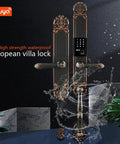 No Sweat Smart Keypad Deadbolt Keyless Entry Door Lock With Auto Lock And Anti Peek Password Guard For Front Porch Weather Resistant Solid Heavy Duty Handle Set with elegant design and waterproof features.