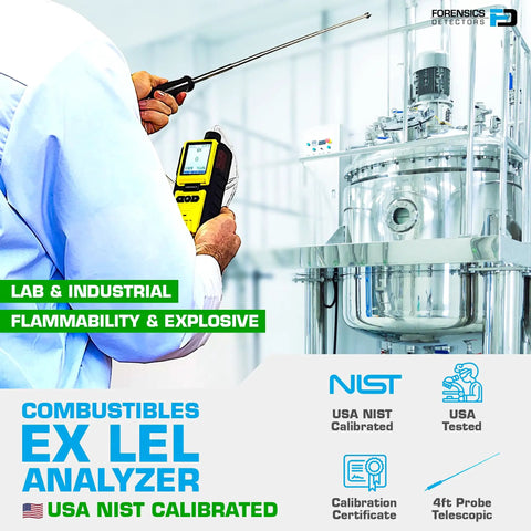 Heavy Duty Combustible Gas Detector Analyzer With Built Pump And 4 Foot Probe Nist Calibrated For Methane And Fuel Vapors Has A Dope Color Screen Plus Usb Logging The Solid Go To Safety Tool For Crews Wanting Foolproof Leak Detection No Sweat