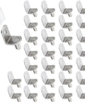 Fifty Piece Bad Boy Metal Shelf Support Pegs And Slick L Shaped Cabinet Clips With Silicone Sleeve For Straight Forward Wood Shelving And Kitchen Furniture Build